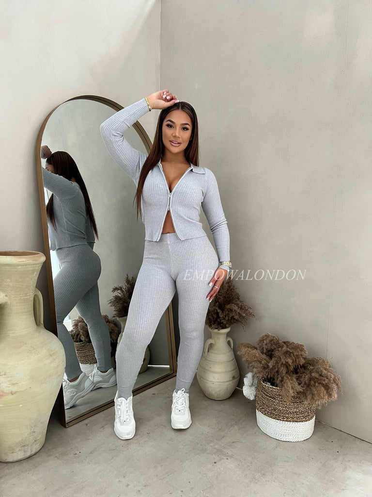 MACKENZIE RIBBED LOUNGE WEAR SET (7995917730022)